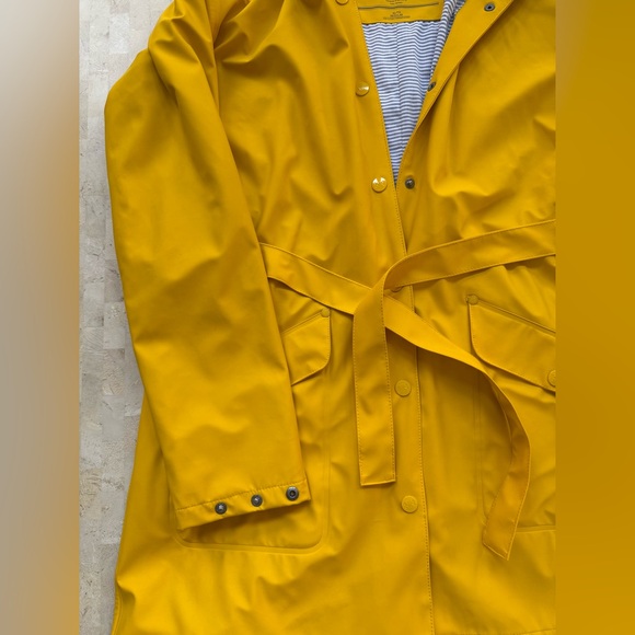 HELLY HANSEN Womens Yellow KIRKWALL II Windproof Hooded Raincoat Logo Lined - XL - Picture 4 of 13